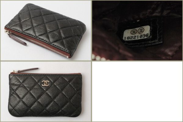 c 17 081 4 CHANEL Coin Case Caviar Black