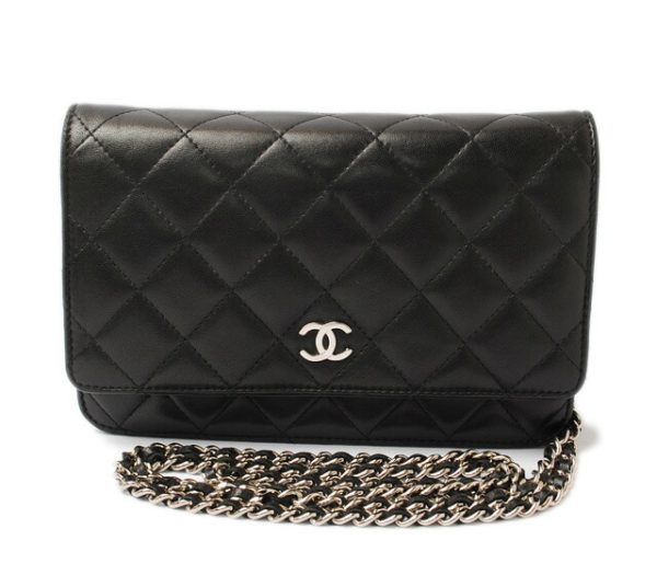 c 17 086 1 CHANEL Long Wallet Lambskin Black