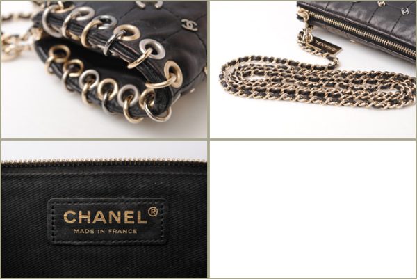 c 17 087 6 CHANEL Chain Bag Pochette Black