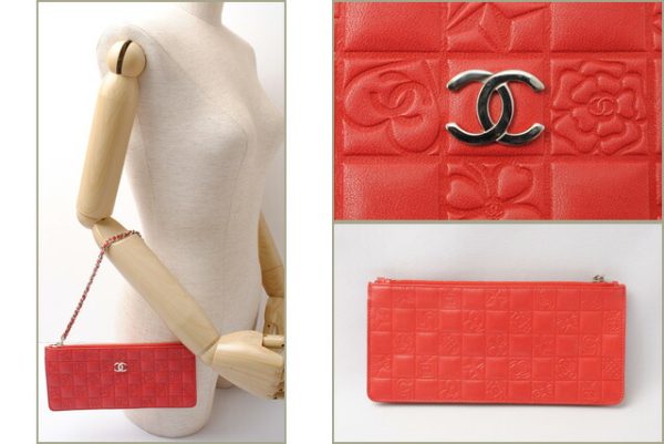 c 17 088 2 CHANEL Chain Bag Lambskin Red