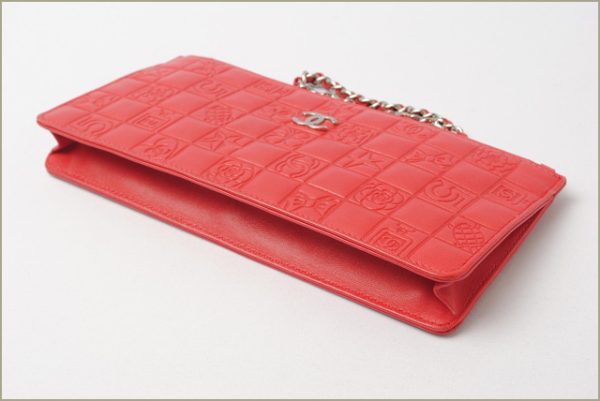 c 17 088 5 CHANEL Chain Bag Lambskin Red