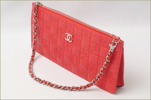 c 17 088 6 CHANEL Chain Bag Lambskin Red