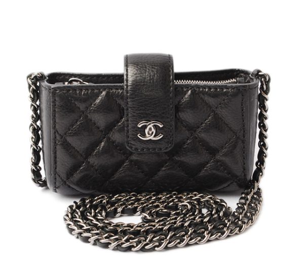 c 17 089 1 CHANEL Mini Pouch Matelasse Black