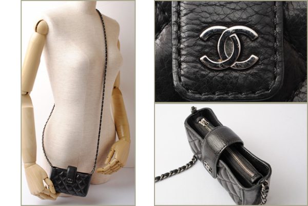 c 17 089 2 CHANEL Mini Pouch Matelasse Black