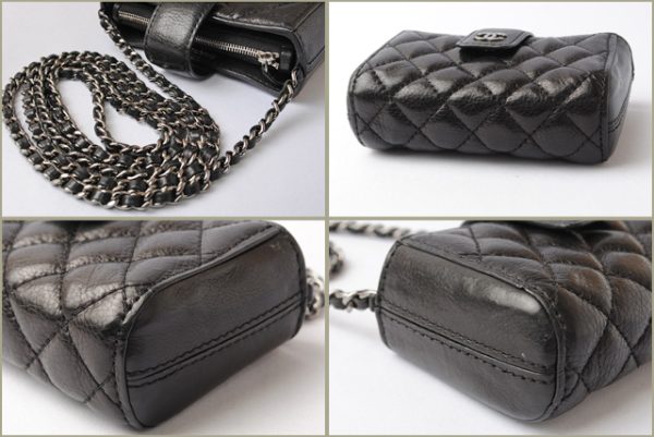 c 17 089 4 CHANEL Mini Pouch Matelasse Black