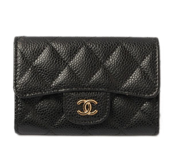 c 17 095 1 Chanel Coin Case Caviar Skin Black