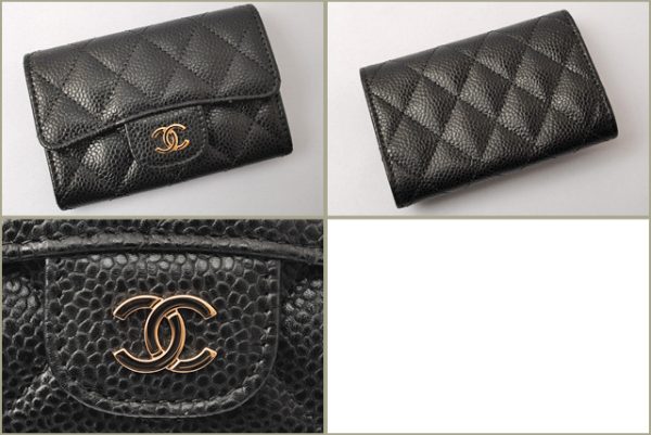 c 17 095 4 Chanel Coin Case Caviar Skin Black