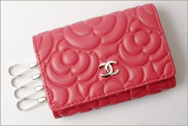 c 17 098 3 Chanel Key Case Camellia Pink