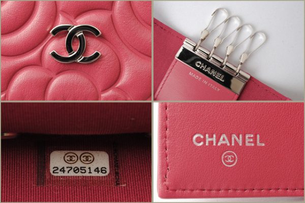 c 17 098 4 Chanel Key Case Camellia Pink