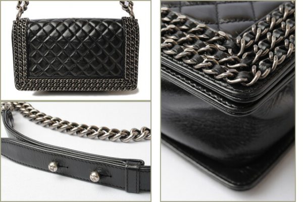 c 18 007 3 CHANEL Chain Shoulder Bag Boy Chanel Black