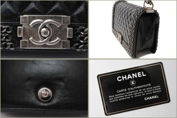 c 18 007 9 CHANEL Chain Shoulder Bag Boy Chanel Black