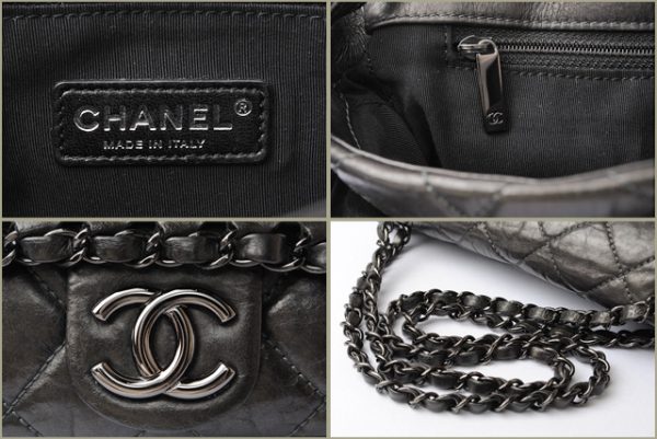 c 18 009 5 CHANEL Chain Shoulder Bag Gunmetal