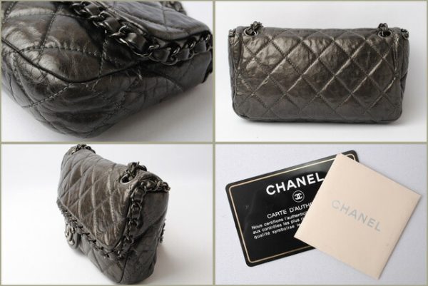 c 18 009 7 CHANEL Chain Shoulder Bag Gunmetal