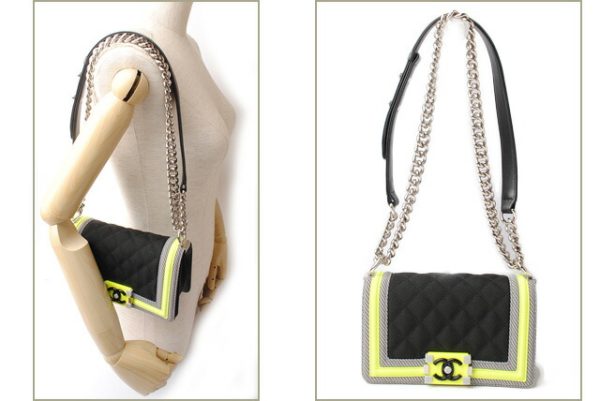 c 18 020 2 CHANEL Chain Shoulder Bag Boy Chanel Yellow