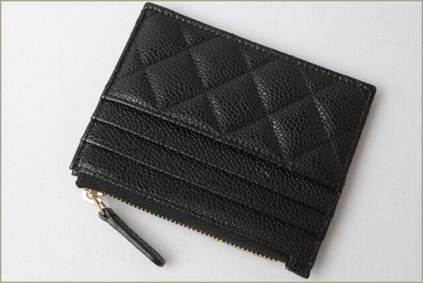 c 18 025 3 CHANEL Coin Case Caviar Black