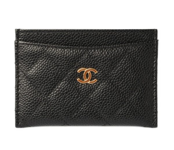 c 18 029 1 CHANEL Card Case Caviar Black