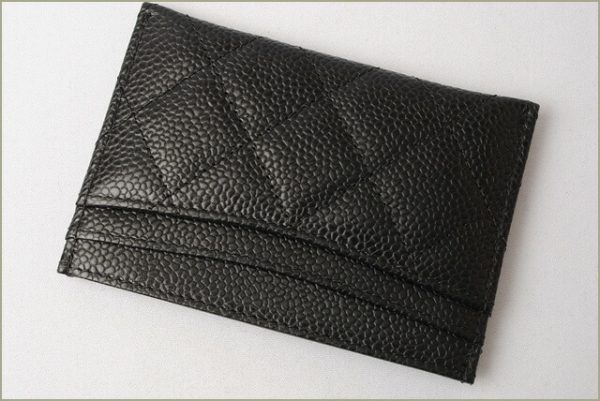 c 18 029 3 CHANEL Card Case Caviar Black