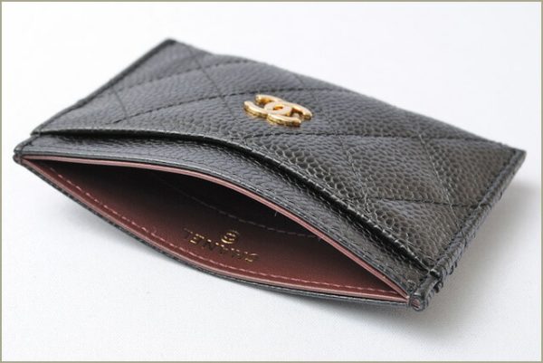 c 18 029 5 CHANEL Card Case Caviar Black