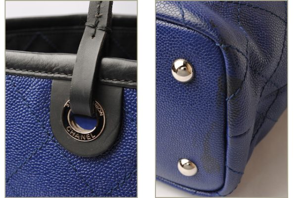 c 18 048 4 CHANEL Tote Bag Caviar Blue