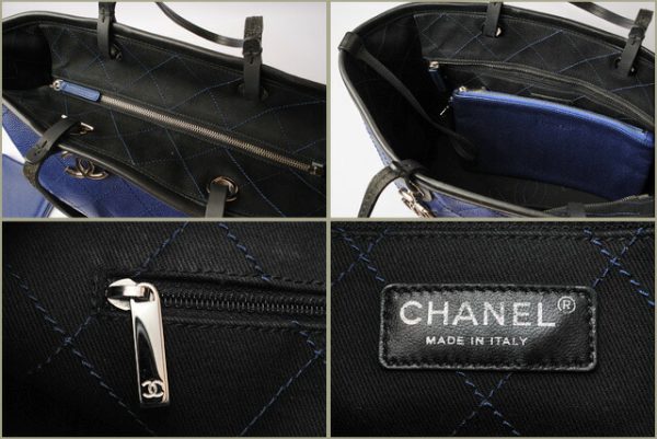 c 18 048 7 CHANEL Tote Bag Caviar Blue