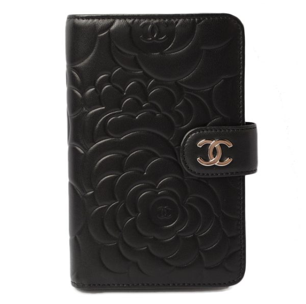 c 18 049 1 CHANEL Wallet Camellia Black