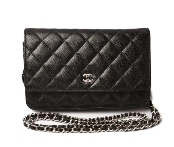 c 18 059 1 CHANEL Long Wallet Caviar Black