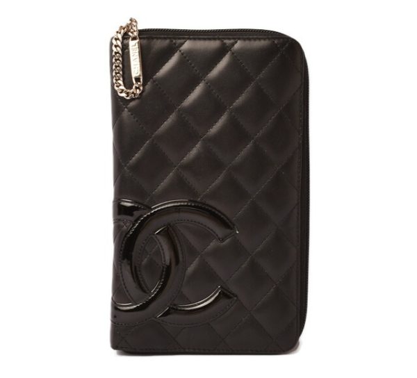 c 18 060 1 CHANEL Long Wallet Cambon Black