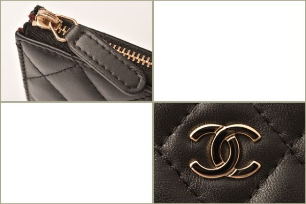 c 18 085 9 CHANEL Key Case Matelasse Black