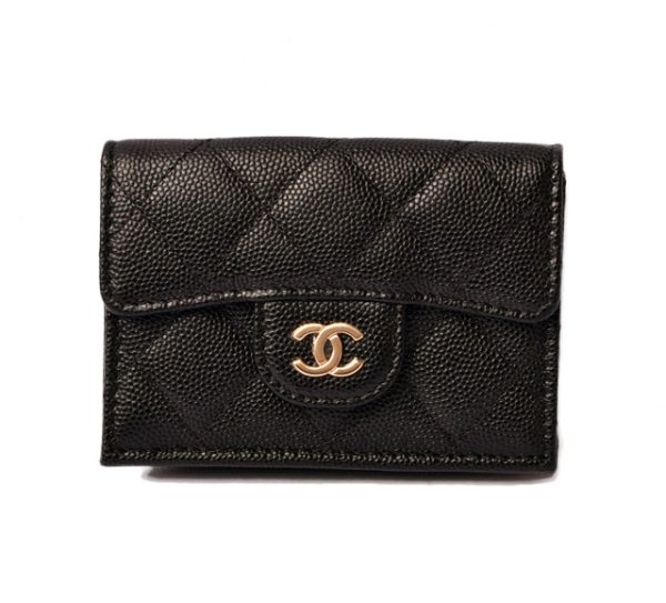 c 18 100 1 CHANEL Wallet Caviar Black