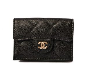 c 18 100 1 Chanel Double Chain Shoulder Lambskin Big Coco Mark Black