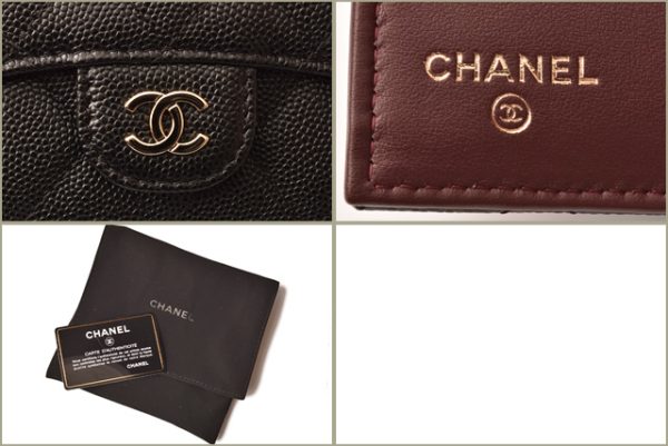 c 18 100 7 CHANEL Wallet Caviar Black