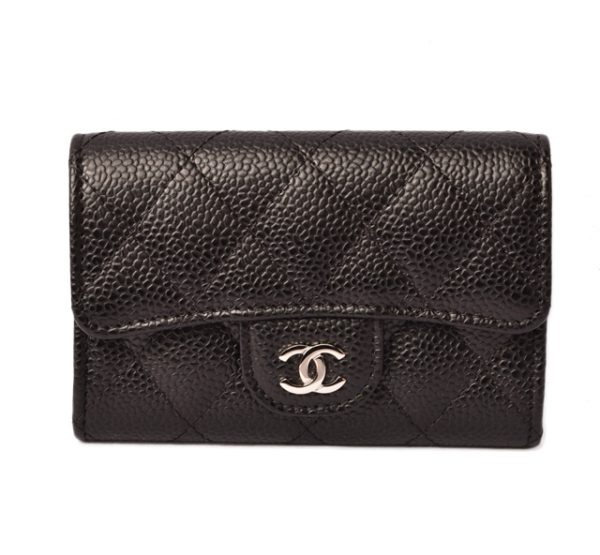 c 18 102 1 CHANEL Coin Case Caviar Black