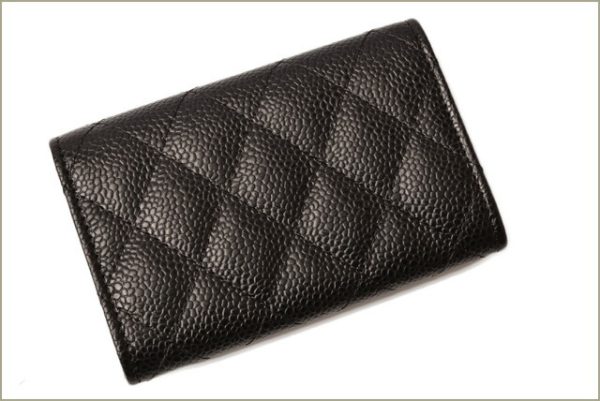 c 18 102 3 CHANEL Coin Case Caviar Black