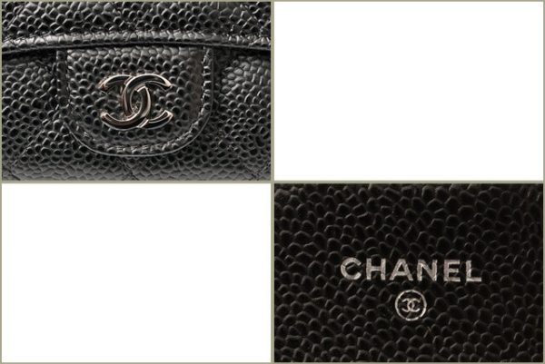 c 18 102 6 CHANEL Coin Case Caviar Black