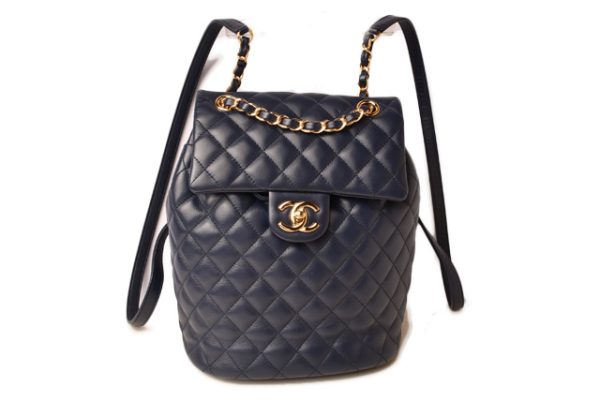 c 18 109 5 CHANEL Rucksack Lambskin Blue