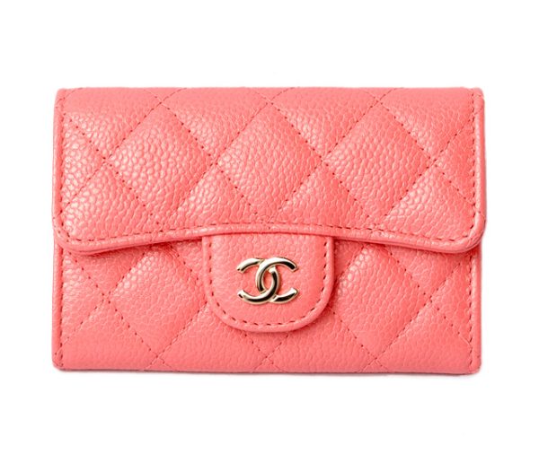 c 18 m3 1 CHANEL Coin Case Caviar Pink