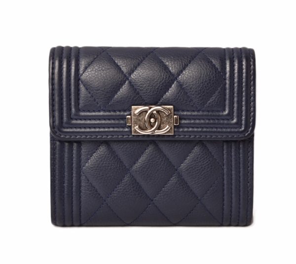 c 19 010 1 CHANEL Boy Chanel 3 FWallet Matelasse Blue