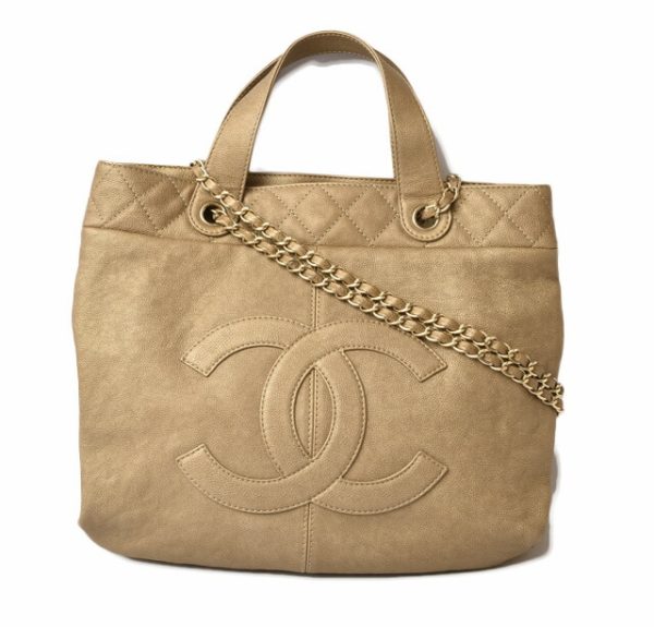 c 19 023 1 CHANEL Shoulder Bag Caviar Beige