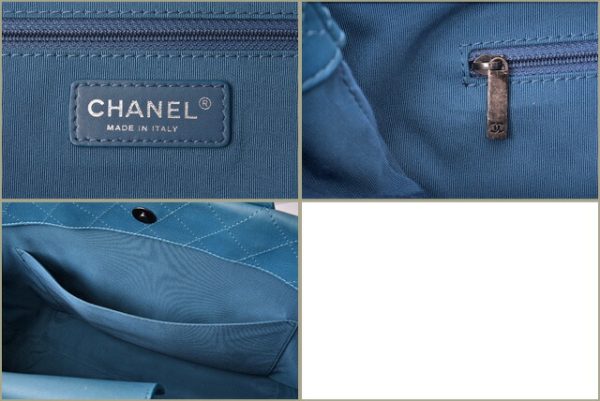 c 19 024 12 CHANEL Shoulder Bag Quilted Blue