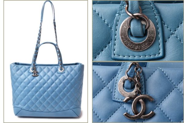 c 19 024 4 CHANEL Shoulder Bag Quilted Blue