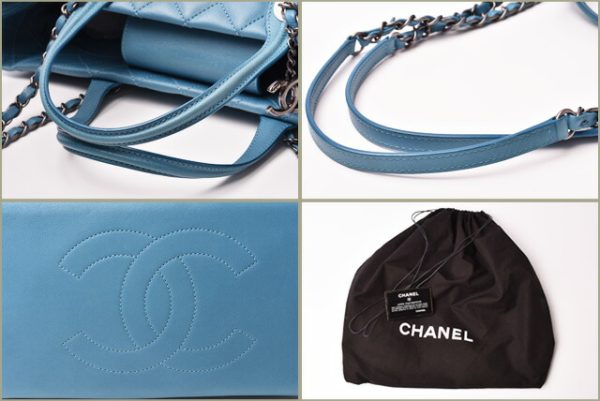 c 19 024 8 CHANEL Shoulder Bag Quilted Blue