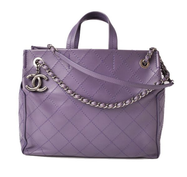 c 19 026 1 CHANEL Shoulder Bag Quilted Purple