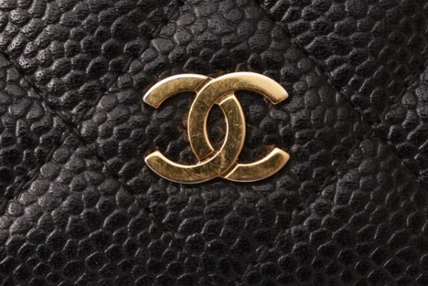 c 19 065 3 Chanel Long Wallet Timeless Matelasse Caviar Skin Black Bordeaux