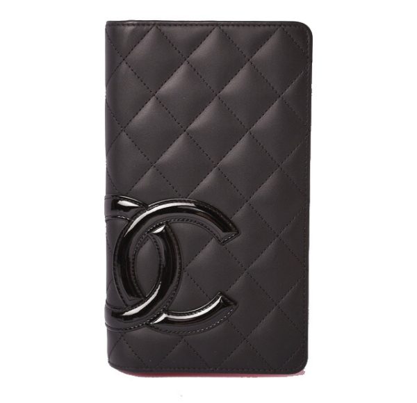 c 19 067 1 CHANEL Long Wallet Cambon Black