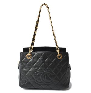 c 19 091 1 Chanel Matelasse Lambskin Chain Shoulder Bag Black