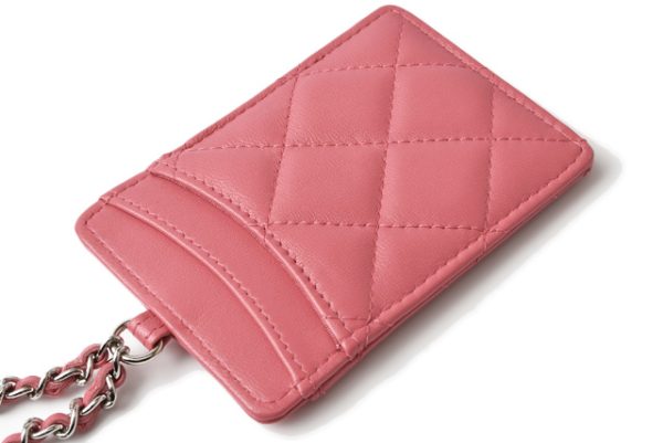 c 19 100 4 CHANEL Pass Case Lambskin Rose