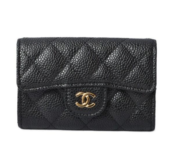 c 19 102 1 CHANEL Coin Case Caviar Black