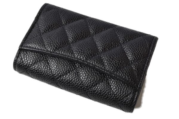 c 19 102 3 CHANEL Coin Case Caviar Black