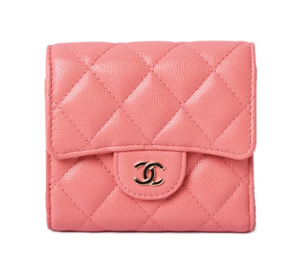 c 19 p0820 3 1 CHANEL Small Flap Wallet Caviar Pink