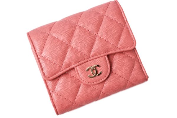 c 19 p0820 3 2 CHANEL Small Flap Wallet Caviar Pink